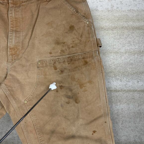 Vintage Carhartt Double Knees Carpenter Pants Tan Union Made in USA Baggy 90s - Picture 10 of 10